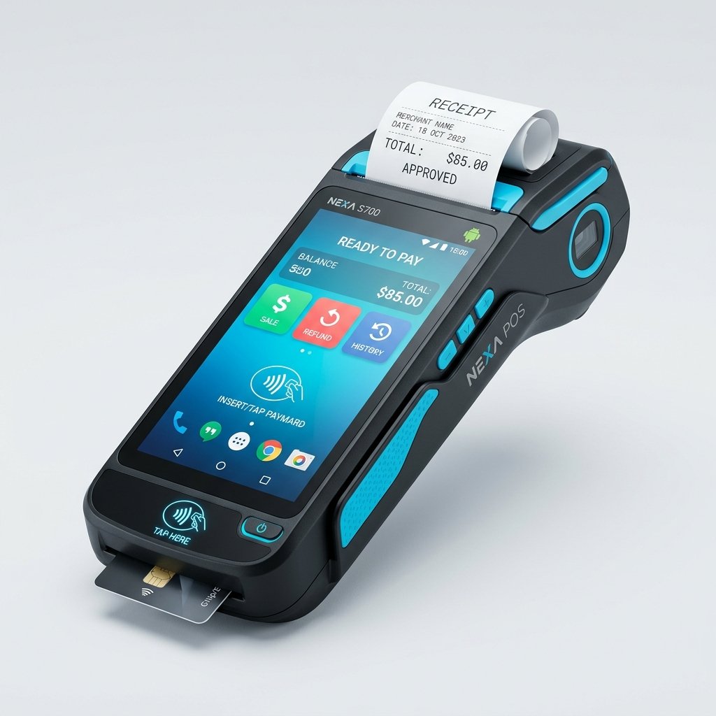 جهاز كاشير ودفع محمول Smart Android مع طابعة مدمجة